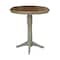 International Concepts Round 36 in Rd Top Pedestal Table, 12 in Leaf, Bar Ht, Hickory/Stone, 36 W, 48 L, 42.1 in H, Wood K41-36RXT-27B-6B-2 - alternate 2
